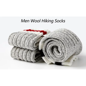 Men's Gray Knitted Ankle <b>Socks</b> With Red Stripe Breathable Cotton Daily Wear Autumn Style - Product Image 6