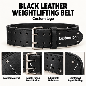 Ceinture de Powerlifting à Double Crochet avec Logo Personnalisé, pour Entraînement de Force et Fitness en Salle de Sport, Commande en Gros, Fournisseur d'Usine, Usine de Vêtements - Product Image 6