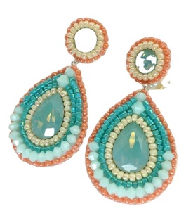 Pendientes de gota de cuentas de semillas hechos a mano de moda Unisex colores personalizados último diseño de Hiba Enterprises - Product Image 3