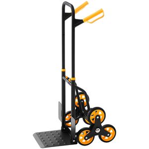 Carrello Pieghevole Robusto con Capacità di Carico di 150 Kg per Salire le Scale, con 6 Ruote, 2 Carrelli per la Spesa e Manico Telescopico - Product Image 1