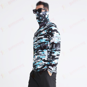 Wholesale Custom Performance Waterproof UPF 50 <b>UV</b> <b>Protection</b> Quick Dry Breathable <b>Hoodie</b> Fishing Shirts Polyester Heat-Transfer - Product Image 4
