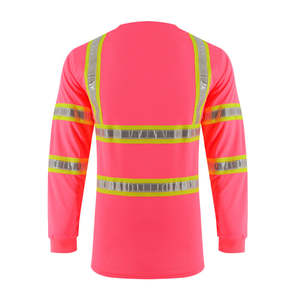 Camisetas Polo de Trabajo de Manga Larga para Hombre, Uniformes de Trabajo de Alta Visibilidad, Tiras Reflectantes, Camiseta Polo de Secado Rápido, Alta Visibilidad - Product Image 6