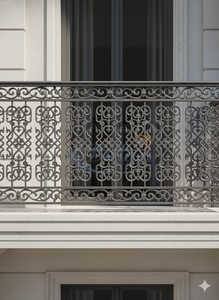 Barandilla de Balcón de Hierro Fundido Estilo Europeo, Pasamanos Decorativo para Jardín, Patio, Porche, Escalera, Exterior, Resistente al Óxido - Product Image 3