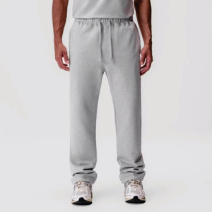 Pantalon de survêtement ample 100 % coton personnalisé OEM pour homme, coupe large avec broderie droite, style décontracté à motif superposé avec OEM - Product Image 6