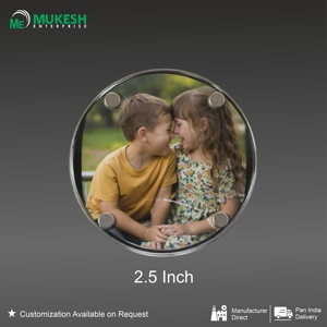 Round 2.5 Inch <b>Acrylic</b> Magnetic UV Printing Customizable Clear Portable <b>Photo</b> <b>Frame</b> - Product Image 3