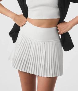 Mini-jupe plissée à carreaux, taille élastique, jupe d'uniforme scolaire en tartan pour femmes - Product Image 2