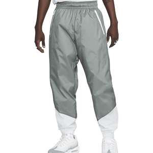 Pantalon Harem Gris pour Homme avec Revers Blancs, Taille Élastique, Poches Latérales, Décontracté, Respirant, en Polyester, Idéal pour le Printemps - Product Image 1