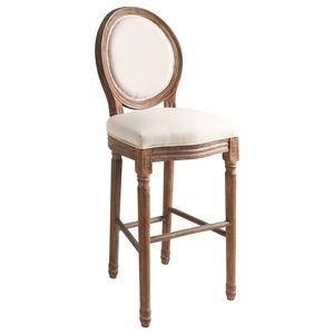 Taburetes de bar de tela blanca, sillas de bar cómodas y elegantes, 2 uds. - Product Image 3