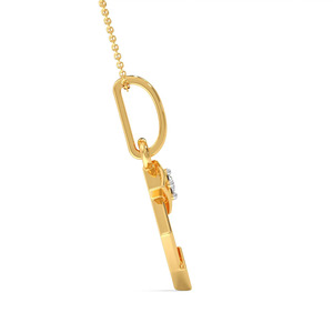 Collar con Colgante de Diamante en Forma de Rombo Geométrico Calado - Product Image 4