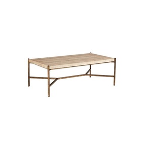 LuxuryStyle Metal Coffee <b>Table</b> With Wooden <b>Top</b> Premium Finish Center <b>Table</b> For Elegant Home Decoration - Product Image 1