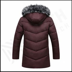 Color sólido de los hombres Casual grueso cálido Streetwear chaqueta de bombardero de moda de invierno prendas de vestir a prueba de viento impermeable lona Nylon Logo frontal - Product Image 3