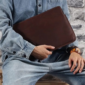 Custom Logo Modern Sling Waterproof Genuine Leather <b>Laptop</b> <b>Sleeve</b> for Unisex Business Office Use LS-0245 - Product Image 1
