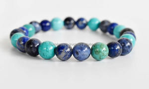 Bracelets en cristal de chakra du troisième œil de qualité supérieure, vente en gros, design élégant avec perles de 8 mm - Product Image 3