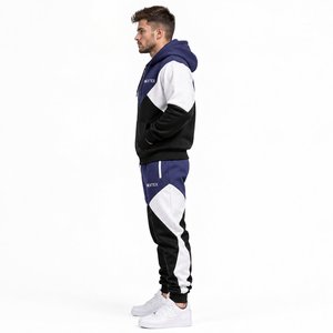 Survêtement pour homme à capuche avec fermeture éclair, manches longues, décontracté, en polyester et coton, pour l'automne - Product Image 6