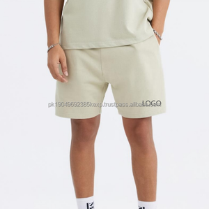 Pantalones cortos de entrenamiento para hombre 330GSM con logotipo personalizado atléticos recién llegados al por mayor, pantalones cortos para correr de algodón 100% pesados para hombre - Product Image 3