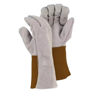 Best Performance Reflective Heavy Duty Cowhide Split Leather <b>Driver</b> Work <b>Gloves</b> Industrial Safety Hand Protection - Product Image 5