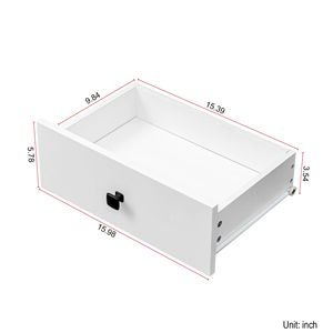 Mobiletto bianco con 1 vano e 1 cassetto per lavanderia, collezione di mobili da bagno - Product Image 4