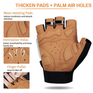 High Quality Short <b>Finger</b> <b>Bike</b> Gloves with New Design Gel Padded Outdoor Road Cycling anti slip riding glove - Product Image 4