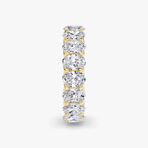 Anillo de Eternidad Ovalado con Diamantes Cultivados en Laboratorio y Engaste Clásico de Puntas - Product Image 2