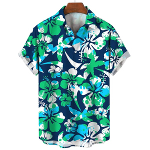 Chemise Hawaïenne Décontractée pour Homme, Imprimé 3D, Manches Trois-Quarts, Col Boutonné, Double Boutonnage, Tissu Satiné 100% Polyester Anti-Boulochage - Product Image 3