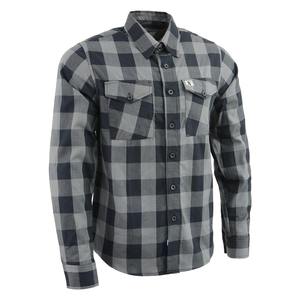 Camisa de Franela Gruesa NordicRidge Shadow Check para Hombre, Camisa de Trabajo a Cuadros de Búfalo Premium, Estilo Urbano, con Botones - Product Image 1