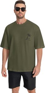 เสื้อยืดโอเวอร์ไซส์ผ้าฝ้ายแท้ 100% น้ำหนัก 220 กรัม พิมพ์ลายตามสั่งที่ไหล่ สไตล์ฮิปฮอป ไซส์พลัส ผ้าฝ้ายแท้ 100% ทรงบ็อกซี่ สำหรับผู้ชาย - Product Image 3