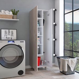 Bacoa Armoire de nettoyage à cinq étagères avec cintres à balais Solution de rangement pour la cuisine - Product Image 3