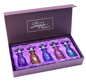 <b>Mini</b> <b>Perfume</b> Gift <b>Set</b> Miss Saigon Elegance Floral Female Eau De Parfum Long Lasting Modern Travel Size Spray Vietnam Collection - Product Image 1