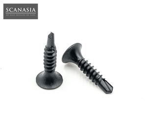 Tornillo Autoperforante Phillips con Cabeza de Trompeta de Acero ANSI Hecho en Taiwán, Pulgadas, Fosfatado Negro - Product Image 1