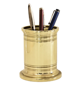 Mirror Polished Brass Pencil Holder <b>Gold</b> Pencil Cup Holder Desk Organizer <b>Pen</b> Holder Hexagonal <b>Pen</b> Container - Product Image 1