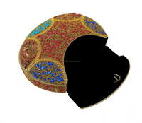 Bolso de mano indio de alta calidad con cuentas y diseño de mosaico metálico con cierre abierto, superventas, a precio mayorista desde India para exportación