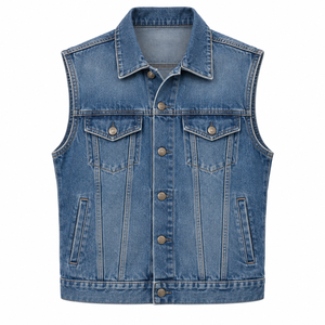 Wholesale Customizable Unique Design <b>Men's</b> 100% Cotton Heated Down-Filled Jeans <b>Vest</b> Casual Style <b>for</b> Winter Season Made - Product Image 1