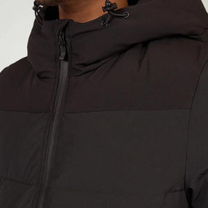 OEM Custom Logo Warm Simple Style Winter Quilted Down Coat Hooded Puffer <b>Jackets</b> <b>Zip</b> <b>up</b> Down <b>Jacket</b> for Men - Product Image 2