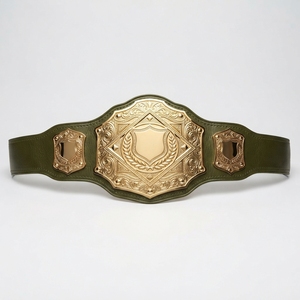 Ceinture de récompense sportive personnalisée pour championnat de lutte et de boxe, trophée de compétition, plaques métalliques, sangle en cuir, design personnalisé - Product Image 3