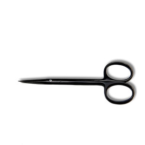 Tijeras Supercut Iris de Acero Inoxidable Negro con Recubrimiento Cerámico, Fabricadas Profesionalmente, Rectas y Curvas, Instrumento Quirúrgico Fino - Product Image 5