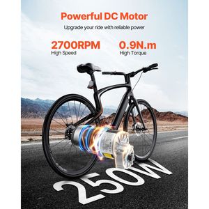 Kit de Bicicleta Eléctrica de 250W con Potente Motor de CC con Escobillas de 24V y 2700rpm y Controlador de Velocidad Mejorado con Empuñadura de Acelerador para Go Karts - Product Image 2