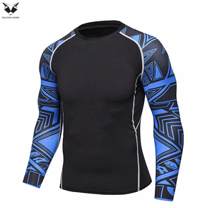 Rashguard de haute qualité pour hommes, matière supérieure, impression personnalisée, manches longues, séchage rapide, pour le sport et la lutte. - Product Image 3
