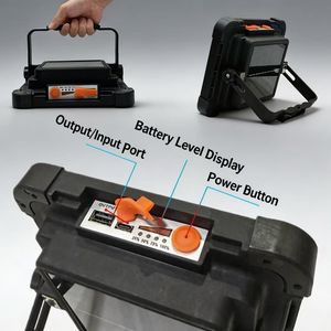 Lámpara de Trabajo LED Portátil con Energía Solar y Brillo Graduable para Obras y Emergencias - Product Image 4