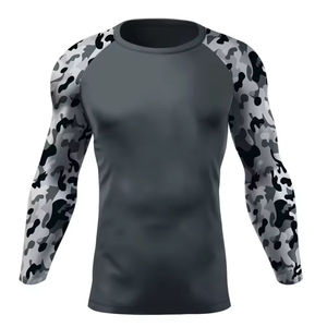 Maillots de compression personnalisés imprimés par sublimation pour adultes et enfants, en tissu Spandex respirant, protection UV pour le surf (Rash Guard) - Product Image 1