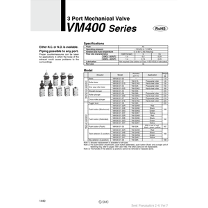 Válvula de control mecánico neumática SMC modelo - Product Image 2