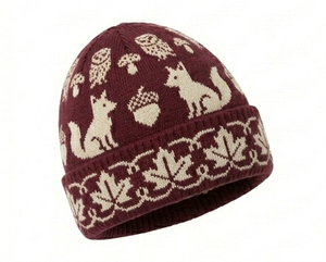 Bonnet en tricot unisexe à motif animal, bonnet d'hiver pour adultes 56-58CM, matière acrylique, style mignon, utilisation en extérieur - Product Image 2