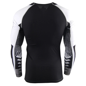 Best Quality Breathable Eco-Friendly Quick Dry Anti-Bacterial Sportswear Two Tone Adults <b>Long</b> <b>Sleeve</b> Men MMA Rash Guard - Product Image 2