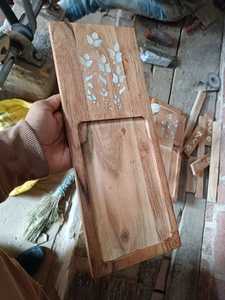 ถาดลายมุกประดับตกแต่งเทศกาลรอมฎอนและอีด มูบาร็อค ของขวัญบนโต๊ะอาหาร งานฝีมือไม้ สำหรับใส่ช็อคโกแลตและขนมหวาน - Product Image 3