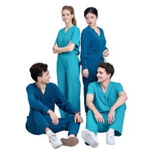 Vêtements d'usine au Vietnam : combinaisons de salon de beauté les plus confortables et pratiques, blouses vétérinaires, vêtements médicaux de qualité FMF, usine OEM/ODM - Product Image 2