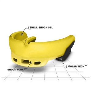 Protège-dents en silicone jaune moulable, équipement de protection sportive pour la boxe, adultes unisexe, léger, couleur unie, moulage par injection - Product Image 4