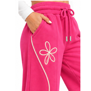 <b>Womens</b> Flared Fleece Pants Wide Leg <b>Trousers</b> Custom Casual Sweatpants Wholesale Manufacturer Supplier OEM ODM Private Label Wear - Product Image 2