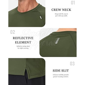 <b>Men</b> Activewear Knitted Performance T Shirts Lightweight Quick Dry <b>Stretch</b> Sports Top for Gym Workout Running and Daily Training - Product Image 3