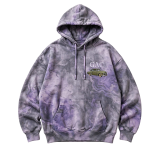Sweat à capuche pour homme violet et gris avec poche kangourou, cordon de serrage, motif graphique, streetwear, mode décontractée, vente en gros - Product Image 1