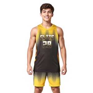 Conjunto de Uniforme de Baloncesto Sublimado Personalizado, Último Diseño, Sin Mangas, Ropa de Equipo, Tela de Malla, Uniformes de Baloncesto DIY, Kit de Jersey - Product Image 1