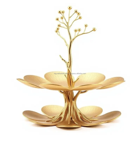 Support à gâteau en métal le plus exigeant Support à gâteau décoratif Dernière conception Support à gâteau à trois niveaux pour la fête de mariage - Product Image 6